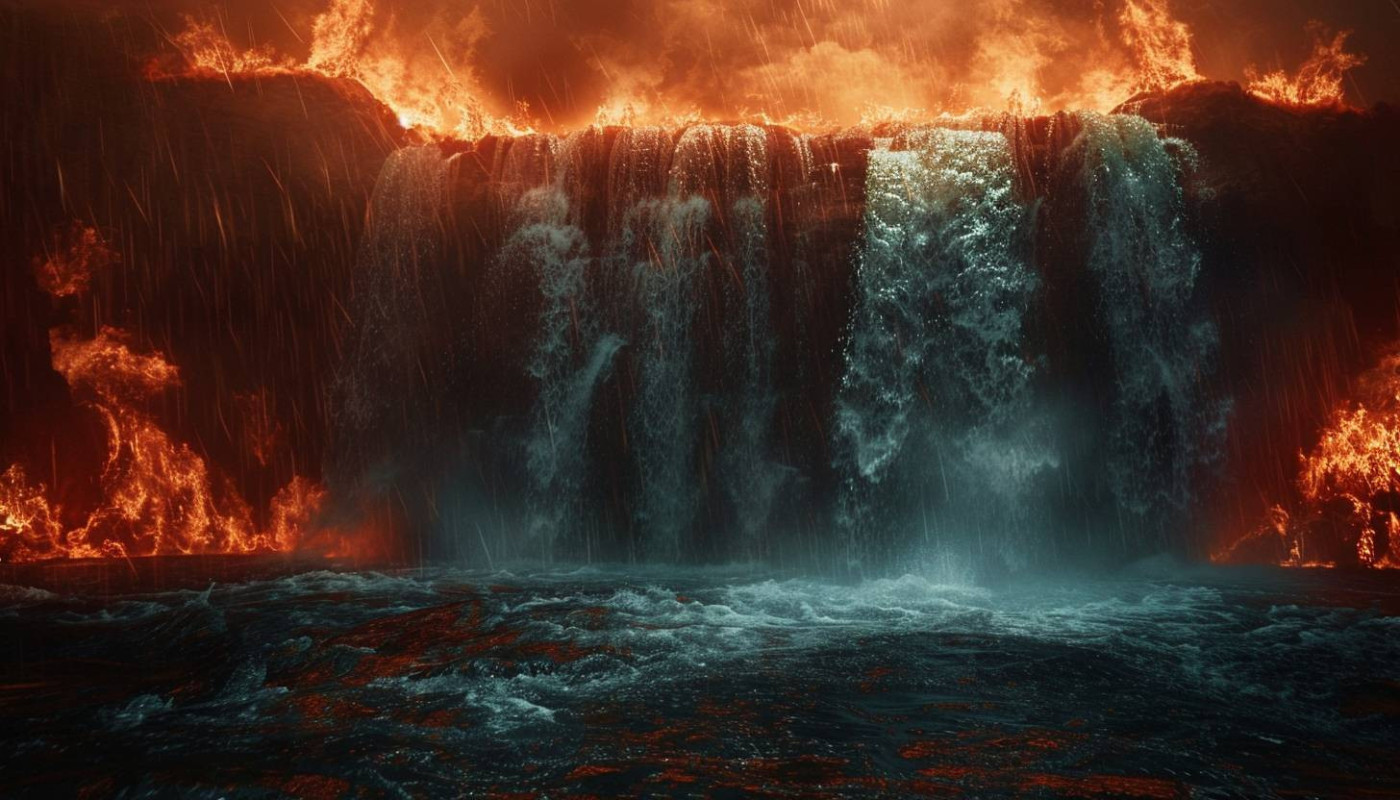La symbolique de l'eau qui coule à travers les fleuves de l'enfer